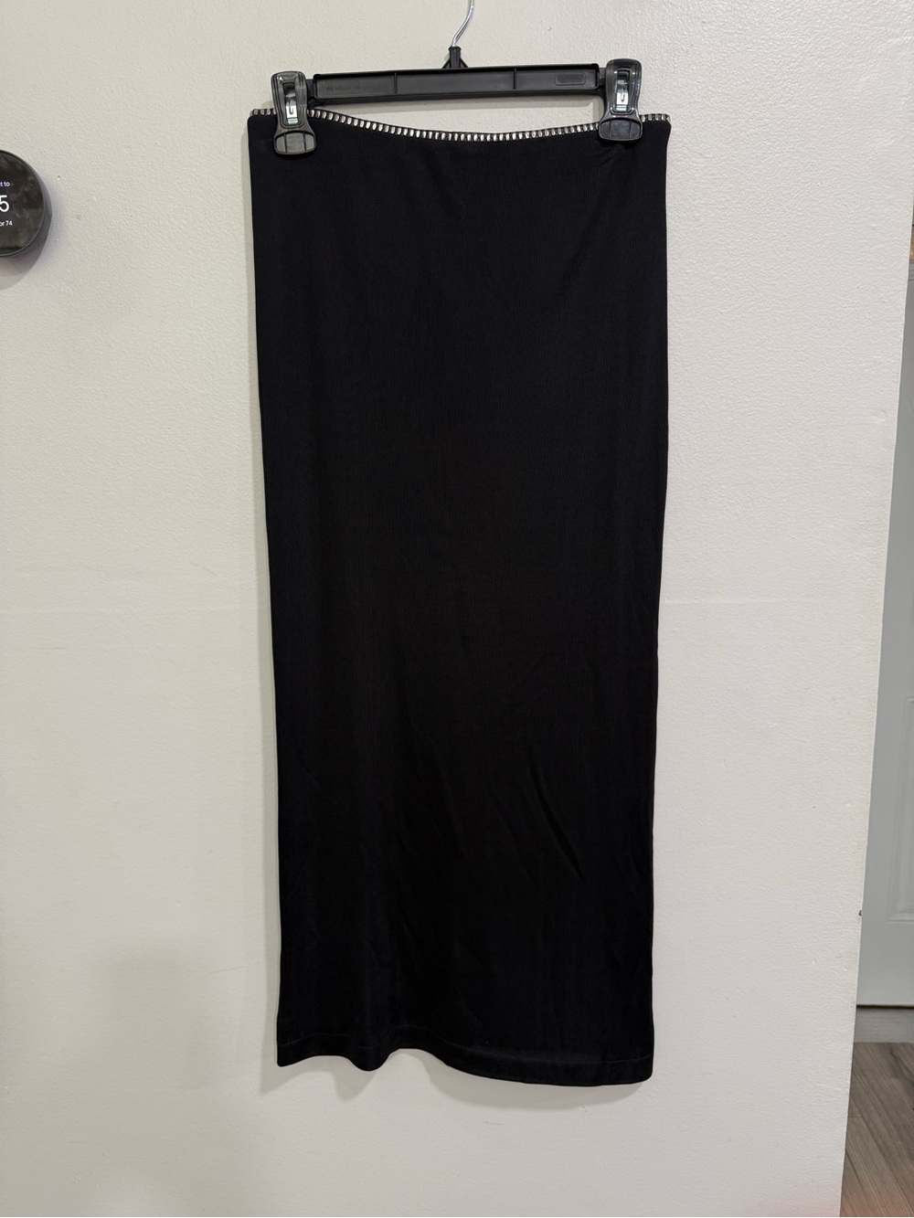 NWT rag & bone Gwenyth Studded Leather Trim Midi Skirt SZ XS